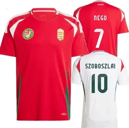 Camisetas Hungria Soccer Jersey 2024 Seleção Húngara Home Red Away White Szoboszlai 24 25 Camisas de futebol Gazdag Roland