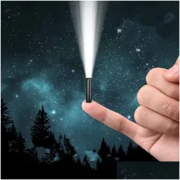 Torce elettriche Mini luce super luminosa 3 modalità USB ricaricabile con batteria incorporata 14500 Torce elettriche Torce elettriche Dro Otu27