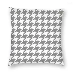 Yastık Lüks Gri Gri Geometrik Houndstooth atış Kılıfı Ev Dekoru Özel Dogstoth Stil Kapak Oturma Odası için Yastık