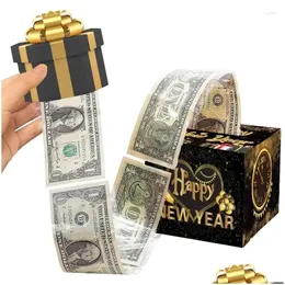 선물 랩 생일 상자 케이크 ATM 지폐 놀람 토퍼 돈 재미있는 부모 베이킹 장식 PL 드롭 배달 홈 정원 축제 파티 DHZGP