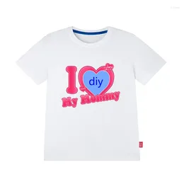 T-shirt da donna FAI DA TE PERSONALIZZA T-shirt stampata per bambini Amo il mio papà/papà/MAMMA/Mamma Immagine Tshirt Ragazze Goys Cotton Casual Tees