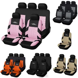 Autoyouth Seat Covers Set Universal Fit De flesta bilskydd med däckspårdetalj för Renault Logan 1 Largus 2010-2017