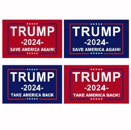 Trump 2024 3x5ft flaggor utomhus inomhus banners 100d polyester hög kvalitet 90x150 cm livlig färg med två mässing grommets