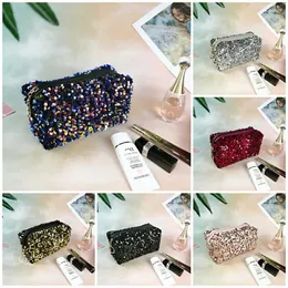 Makeup Brushes Portable Bag Polyester Exquisite Sequins mer kortfattade stora interna kapacitetsmönster Tools Tools