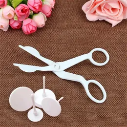 1 Set Flower Scissors Cake Flower Nail Splastic Piping Confectionery Nails Ice Cream Decorating Baking Tool DIY Pastry Bracketfor Pastry Bracket Cake Flower Nail