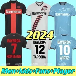 23 24 Bayer 04 Soccer Jerseys Boniface Schick Palacios Grimaldo Hofmann Hincapie Tapsoba Wirtz Frimpong 2024 Mens Football Dorts Home Away 3rd Kits Kits