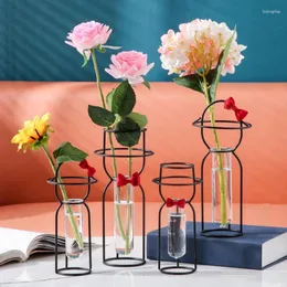 VASES 12STYLES GLASS TESTUBE TUBE BIRD MAN WOMEN SHAPE STAND ART HYDROPONIC BOTTLE CREATIONリビングルームデスクトップ装飾