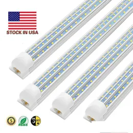 LED أنابيب أنابيب في الولايات المتحدة 8 أقدام ضوطة دمج 8ft T8 أضواء أنبوب د شكل 120 واط الفلورسنت إسقاط تسليم المصابيح DHHBL