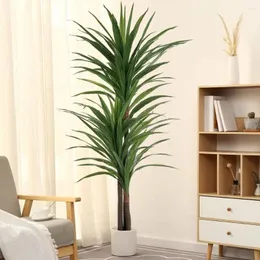 Decorative Flowers Dracaena Silk Plant Corn Stalk 6ft Tall Faux Plants Indoor Large Fake Potted Yucca Tree Tropical Floor Artificial