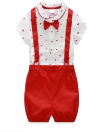 2016 Neonato 2 pezzi set Baby boys039 vestiti estivi in cotone set Completi per bambini Completi per bambini pagliaccetti manica cortaboys039 short9621578