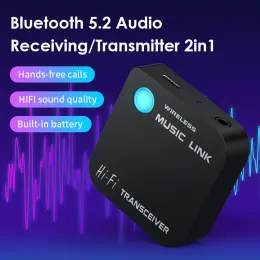 Alto -falantes Bluetooth 5.2 Audio do transceptor 2 em 1 transmissor e receptor RX/TX Modo Bluetooth sem fio para Bluetooth Speaker TV