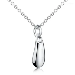 Pendant Necklaces 925 Sterling Silver 18 Inch Water Drop/Teardrop/Raindrop Necklace For Woman Fashion Wedding Jewelry Gift