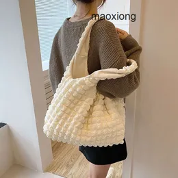 Bolsas de noite porque Bolsa de ombro nuvem Mulheres na moda Handbag de lona xadrez da moda coreana 230713