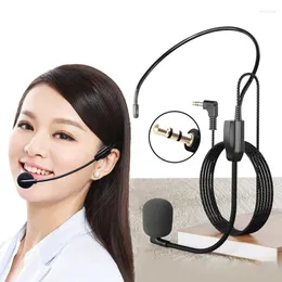 Mikrofonlar Headworn 3.5mm Kablolu Mikrofon Kulaklık Ses Hoparlörü Küçük Arı Hoparlör Earhook Öğretmen Turist Rehberi Universal