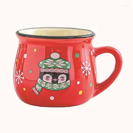 Mugs Cartoon Christmas Ceramic Mug Santa Coffee Cup Baking Shop Dessert Breakfast Party Decoration