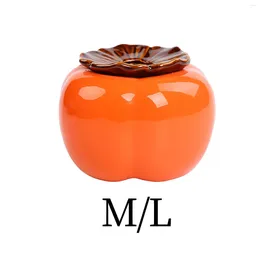 Vasen Persimmon Blumenvase Orange Pflanzer Ländlicher Tisch Herzstück Container Topf für Büro Eingang Regal Wohnzimmer Terrasse