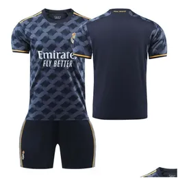 Formalar 2023-2024 Real Madrid Away 2 Stadyum Jersey ADT ve Çocuklar için Dönüş Bebek Çocukları Doğum Giyim Çocuk Giyim Çocuk Atleti Otvoy