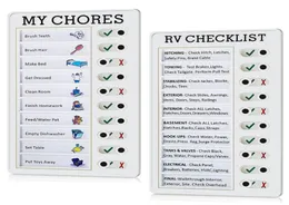 Multi purpose Wall Hanging Checklist Memo Boards Notes Adjustable My Chores Checklist Board for RV Home School Classroom1486146