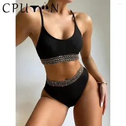 Costumi da bagno da donna CPUTAN 2024 Set bikini push-up sexy da donna Costume da bagno solido retrò in due pezzi Costumi da bagno estivi Costume da bagno brasiliano