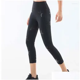 Yoga Outfits Start Design Women Y High Waist Training Fitness Leggings Gym Elastic Tight Pants Workout Clothing Drop Delivery Sports O Otpxm