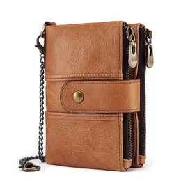 Designer Wallet Casual Mens Wallet Coin Wallet RFID Antitheft Cash bag Leather Multi Functional Buckle Zipper Retro Mad Horse Cowhide Card Holder Wallet