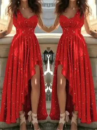 Sexy Frauen elegante rote Cocktailparty Abend schicke Gala Abschlusskleider Luxus formelle Anlässe Brautjungfer Kleid Kleid Kleidung 240401