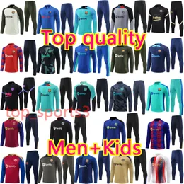 2024 25 Football Tracksuit Barcelona Tracksuit Soccer Tracksuit Camisetas de Training 22 23 24 남성과 어린이 키트 Chandal Suretement Barca 복장 스웨터 스포츠웨어