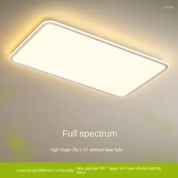 Потолочные светильники, лампа полного спектра в гостиной, ультратонкая, умная, простая, современная, прямоугольная, для защиты глаз, в вестибюле