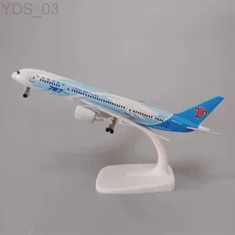Modello di aereo 19 cm Air China Southern Airlines B787 Boeing 787 Airways Modello di aereo Modello in lega di metallo pressofuso Aereo con ruote YQ240401