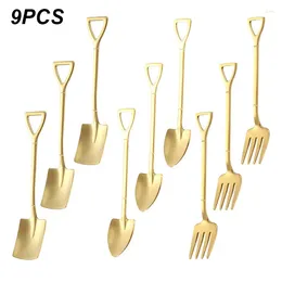 Coffee Scoops Cream Spoon Ice Table Seary Tea 24/9st Creative Knife 410 Fork Stainless Dessert Spade Set Steel