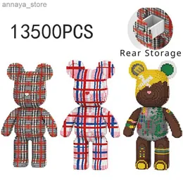 Blocks Cartoon MOC Big Mega Bearbrick gwałtowny niedźwiedź ponury niedźwiedź mikro model 13500 Mini Build Block Puzzle Prezent2403