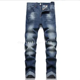 Jeans maschile New Spring 2024 Cat Bear Back Pocket Retro ricamato artigianato sciolto artigiani dritti jeans jeans jeans jeans jeans jeans motociclo