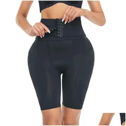 Vita Pancia Shaper Donne Glutei Guaina Falso Butt Lifter Shapewear Imbottitura Mutandine Panty Shorts Coscia Trimmer Forma Usura Falso Hip Pad Dh4Sd