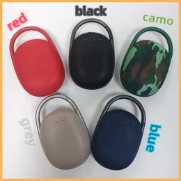Clip 4 mini trådlös Bluetooth-högtalare 5 färger bärbara utomhussport ljud dubbel horn inbyggt batteribatteri vattentät och dammtät