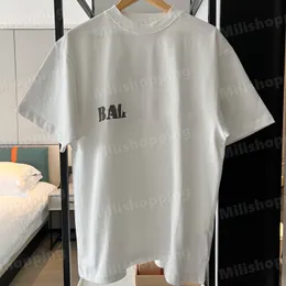 Camisetas masculinas e femininas BA na frente e nas costas com letras grafite grandes, mangas curtas, tops com impressão fosca