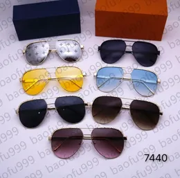 Sonnenbrille Frauen LVVVVV Modedesigner Männer Sonnenbrillen im Freien 7440 und 7481 Serie 14 Farben Optional mit Designer -Taschen Pimiento von Physical Nase Pimiento