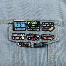 Amo ler como livro esmalte pinos engraçado criativo livros broches lapela crachá para roupas mochila jóias presente pino para bookworm