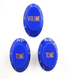 Blue 1 Tom 2 Tonelot Electric Gitar Control Knobs dla gitary elektrycznej w stylu Fender Strat189357