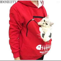 Gato portadores moletom amantes hoodie canguru cão pet drop pullovers abraço bolsa bolso animal orelha com capuz mais