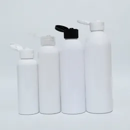 収納ボトル30pcs 100ml 150ml 200ml 250ml空の白いペットボトル付きプラスチックフリップキャップ