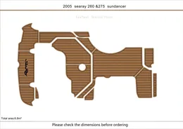 Bath Mats 2005-2008 Searay 260/275 Sundancer 조종석 수영 플랫폼 패드 6mm 티크 데크