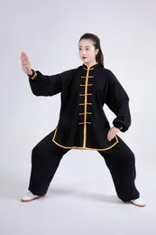 Ubranie etniczne unisex wysokiej jakości mundury tai taiji w stylu nese haft shaolin wushu poranne ćwiczenia