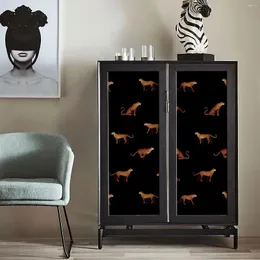 Tapetka Peel and Stick Black Leopard Wallpaper Self Atheive Wzór Mural Cabinet Decor Decor Dect Szelf szelf