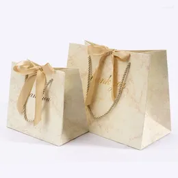 Present Wrap Marble Clothing Cosmetic Shopping Paper Bag Birthday Packaging Boxgift
