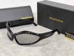 Дизайнерские солнцезащитные очки Bb Женские очки в узкой оправе B брендовые мужские мотоциклетные солнцезащитные очки неправильной формы в стиле панк 6140