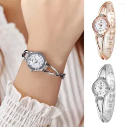 Wristwatches Alloy Quartz Watches Waterproof Fashion Women Bangle Watch Small Delicate Analog Wristwatch For Gift Work Travel Casual