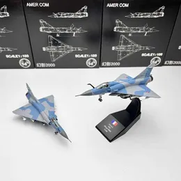 Flygplan Modle 1/100 French Dassault Mirage 2000 Aircraft Model With Display Stand High Simulation Kids Boy Gift Toy Collection YQ240401