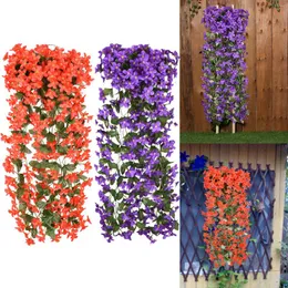 الزهور الزخرفية النباتات الاصطناعية الجدار معلقة فو فو أوراق الكروم ديكورات حديقة الصلبة زهرة جميلة