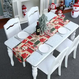 2024 Kreative neue Weihnachtsschmuck Calico Tisch Desktop Dekorative Tischdecke Weihnachten Ornament 2021 Neues Neujahrsgeschenk Weihnachten