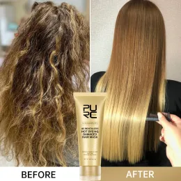 Tratamentos purc proteína máscara de cabelo queratina reparação de danos frizz seco alisamento tratamento creme endireitar brilhante hidratante produto de cuidados com o cabelo